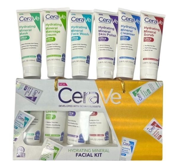 Pack Of 06 Cerave Hydrating Mineral Facial Kit | Best Quality Hydrating Mineral Facial Kit (H)
