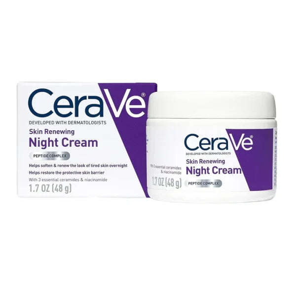 Cerave 4 In 1 Skincare Kit Night Cream, Sunblock, Cleanser & Serum For Radiant Skin (H)