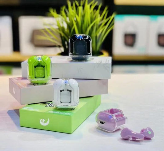 Crystal Transparent Case With Type-c Charging | Earbuds Bluetooth 5.3 (without Pouch)