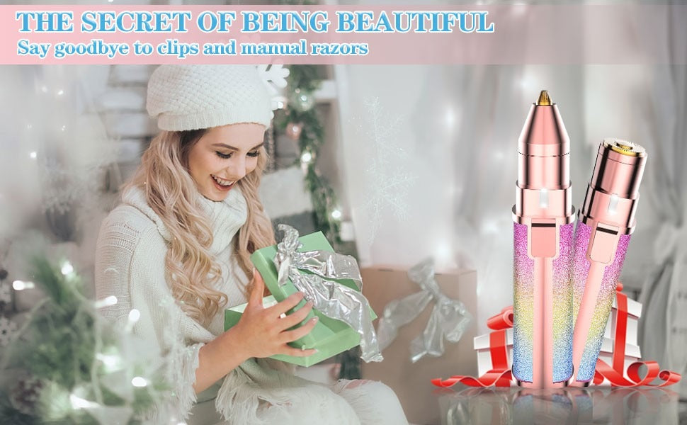 2in1 Electric Eyebrow Trimmer and Shaver Rechargeable Hair Remover (A)