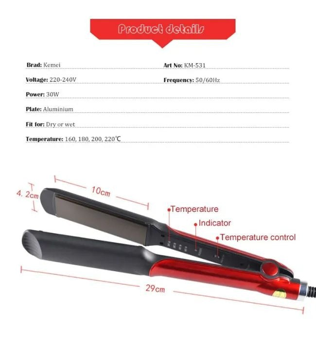 Kemei  Professional Hair Straightener