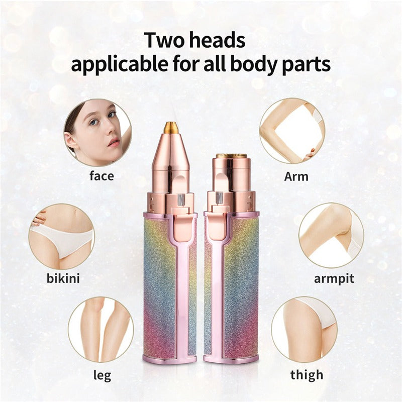 2in1 Electric Eyebrow Trimmer and Shaver Rechargeable Hair Remover (A)