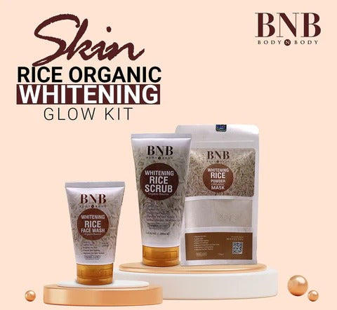 Pack of 3 BNB Rice Extract Bright & Glow Kit