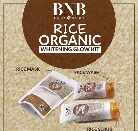 Pack of 3 BNB Rice Extract Bright & Glow Kit