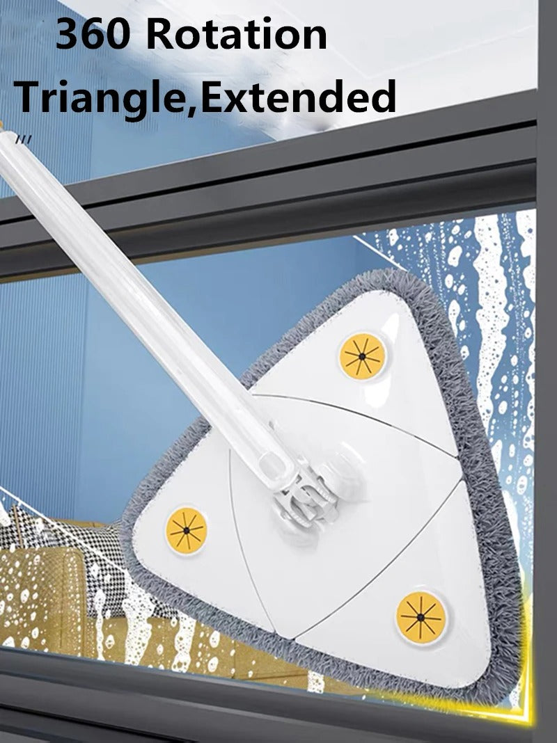 360 Twist Triangle Mop Window Glass For Home Toilet Bathroom Floor Household Cleaning Ceiling Dusting manual mop