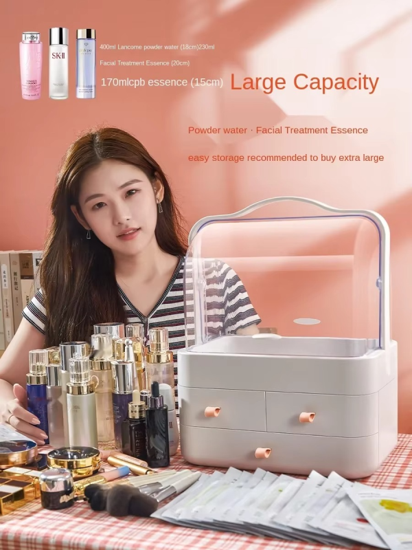 Multi-functional Acrylic Cosmetic Organizer With Multiple Drawers  (H)
