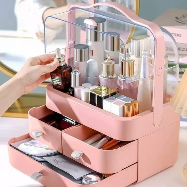 Multi-functional Acrylic Cosmetic Organizer With Multiple Drawers  (H)