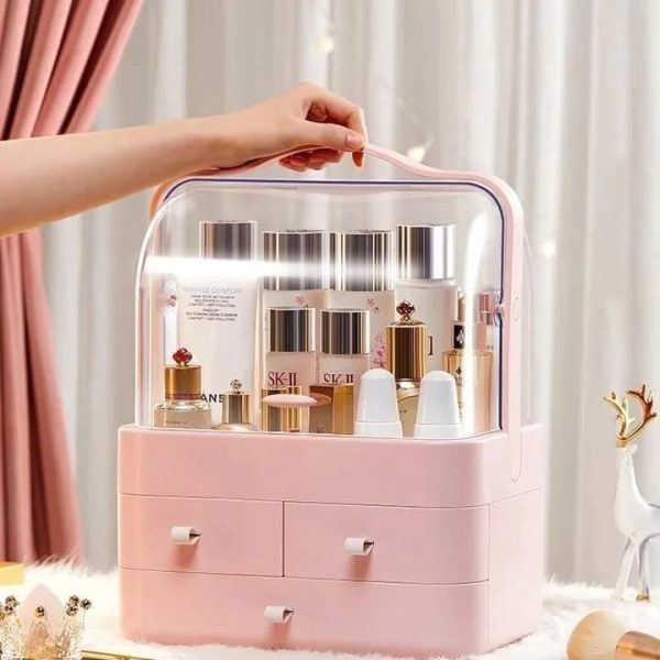 Multi-functional Acrylic Cosmetic Organizer With Multiple Drawers  (H)