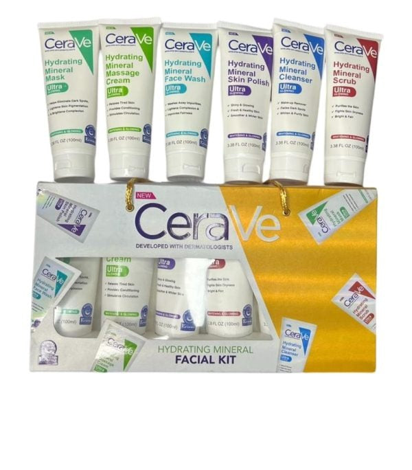 Pack Of 06 Cerave Hydrating Mineral Facial Kit | Best Quality Hydrating Mineral Facial Kit  (H)