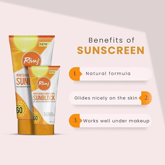 Rivaj Whitening And Vanishing Sunblock Spf 60 (H)